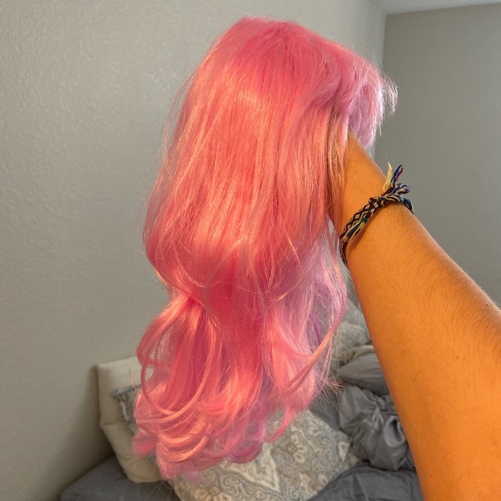 Pink bob wig
